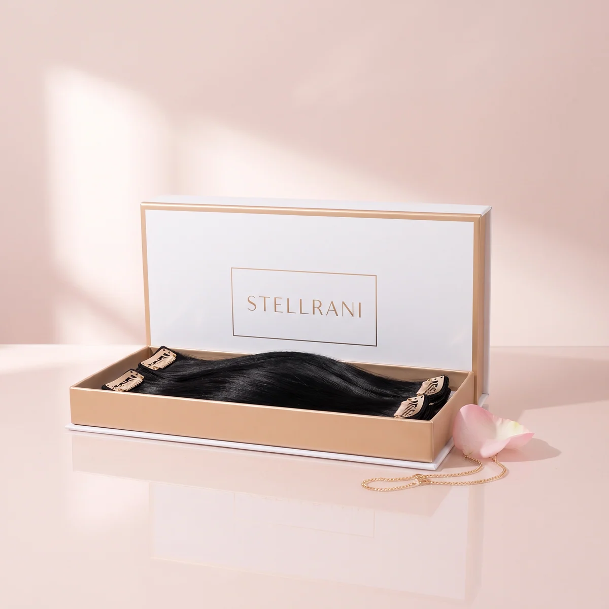 Stellrani Luxe Intens Schwarz Haarverlängerungen