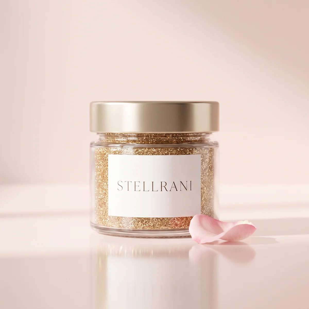 Goldenes Nagelglitter